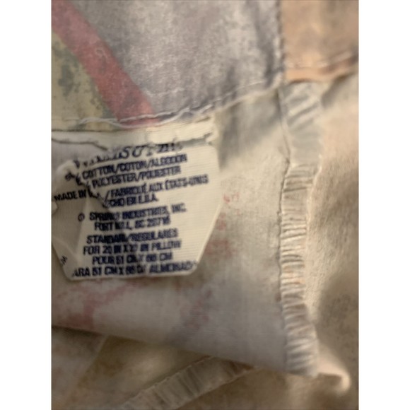 Vintage Wamsutta Standard Pillowcases Pair Abstract Southwestern Pastel Diamond - Picture 7 of 13